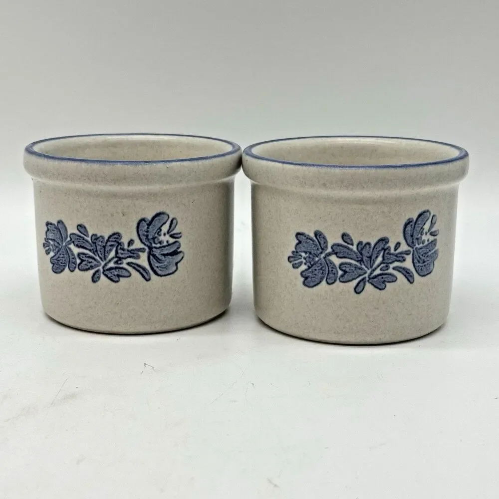Pfaltzgraff Yorktowne Stoneware Custard Dessert Ramekins Dipper Crocks 920 USA
